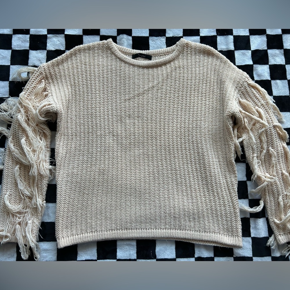 Fringe Sleeve Sweater